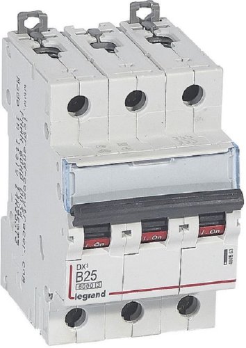 Выключатель автоматический Legrand DX3-E 6000 3п 25А B 10кА картинка